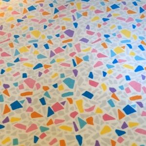 NWOT Colorful Geometric Pattern Fleece Fabric